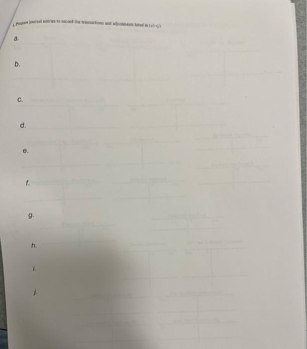 for Operating Activities (including Depreciation) and Preparing Financial Statements (Chapters 3.4. 8.