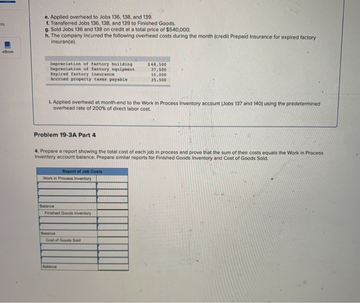and accounts in job order costing LO P1, P2, P3 [The following