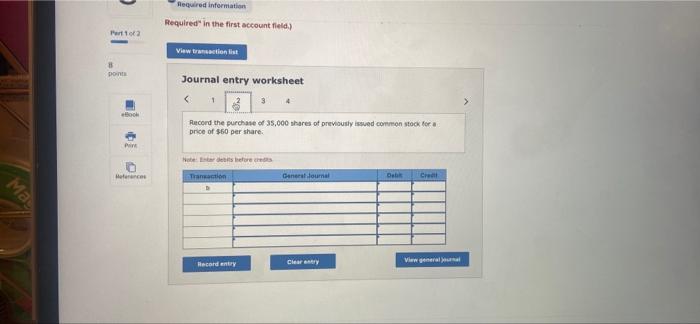 Entries, and Preparing a Partial Balance Sheet involving Stock Issuance and Purchase