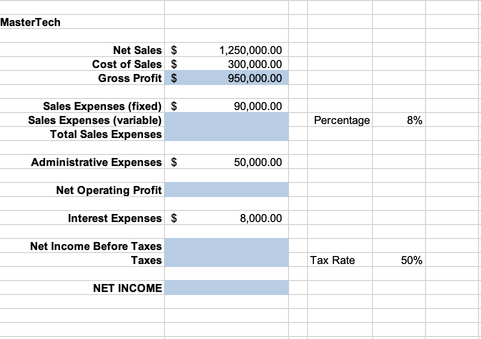  20. MasterTech is a new software company that develops and markets