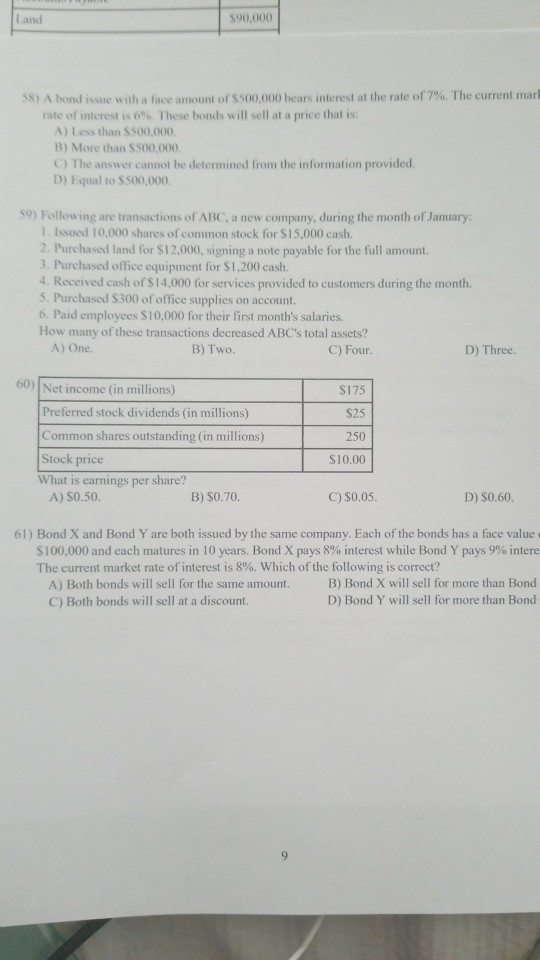 ABC acquired 200 shares of its $5 par value common stock for