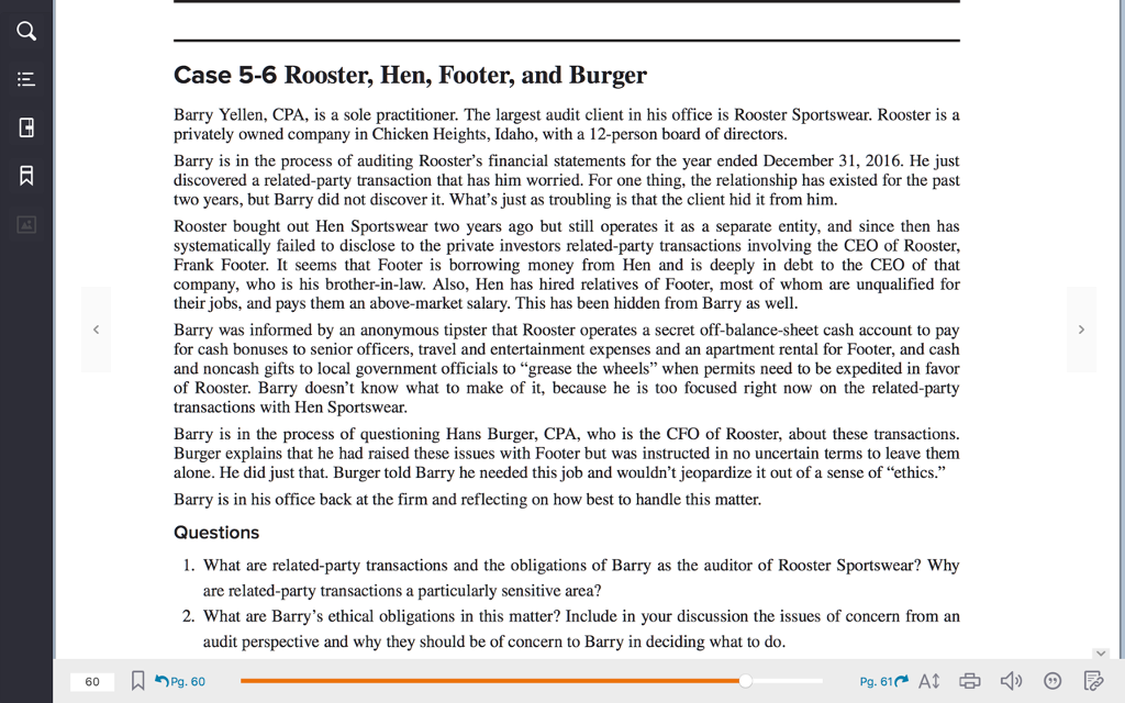 I am confused with both question 1 and 2 Case 5-6 Rooster,