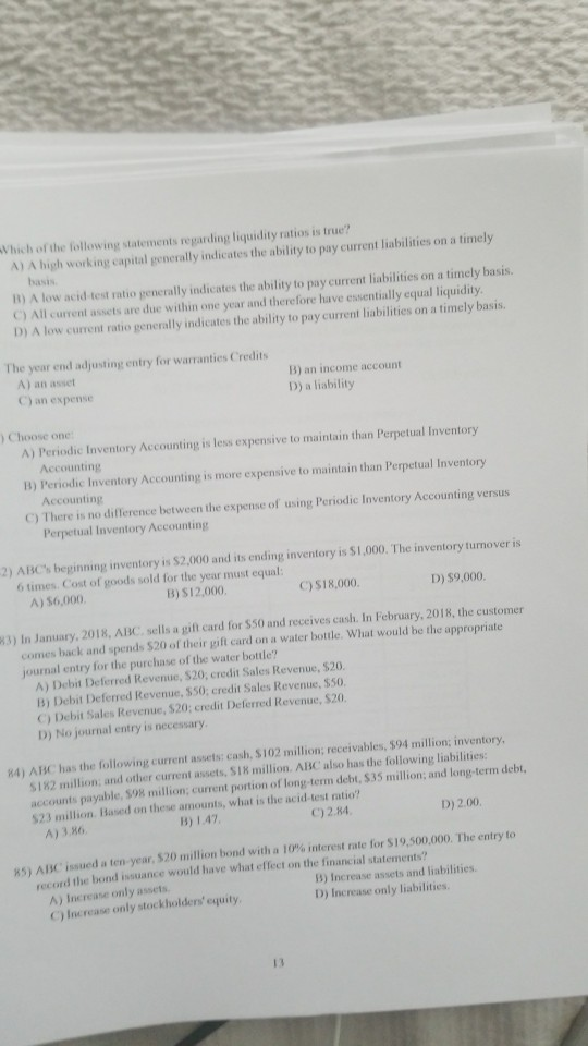 Treasury Stock $2,100. D) Debit Treasury Stock $1.750. S1) How many types