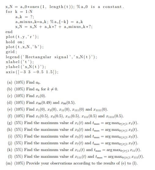 Fourier series repre- sentation of y(t) can be expressed as y(t) =