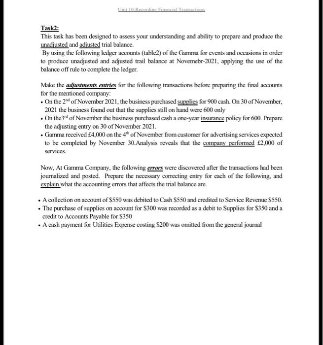 600 only - On the3 rd of November the business purchased cash