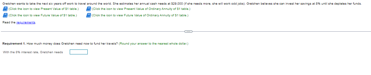 table.) (Click the icon to view Present Value of Ordinary Annuity of