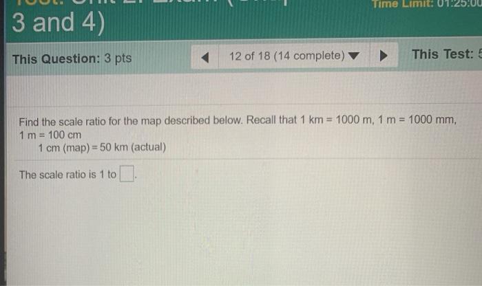  Time Limit: 01 3 and 4) This Question: 3 pts 12