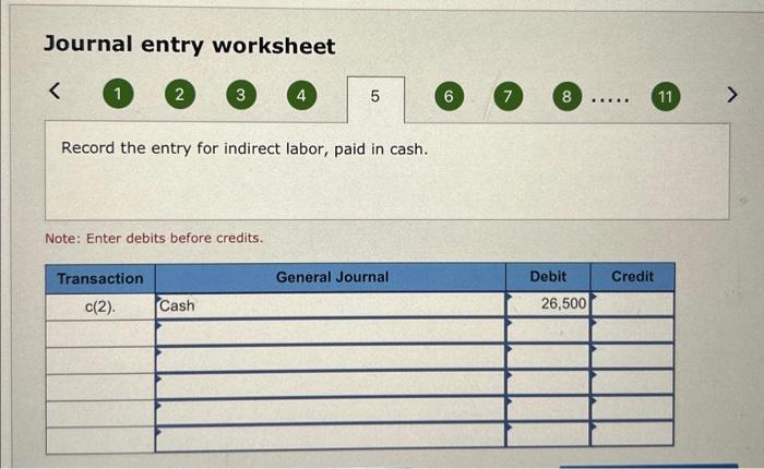 is 200% of direct labor information on the company's production activites during
