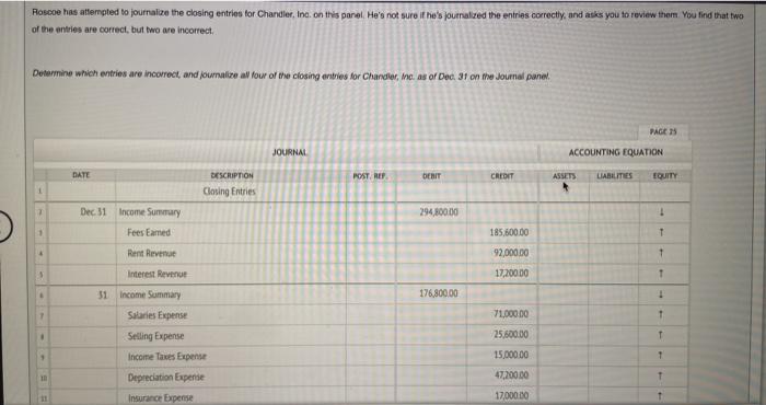  Please journalize the CORRECT closing entries. Then, create a post-closing trial