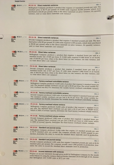  MANAGERIAL ACCOUNTING: EX 23-6A, 6B (information needed from prior problems O