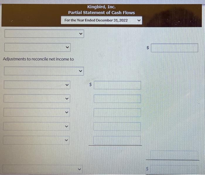 Income Statement For the Year Ended December 31, 2022 Service revenue $2,037,000