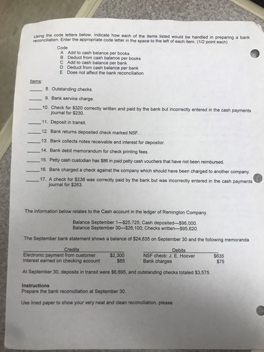 1. Match the principle of internal control to each of the following
