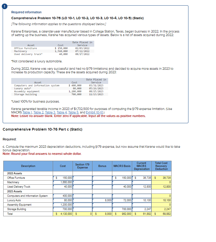 LO 10.4, LO 10-5) (StetIC) [The following information applies to the questions