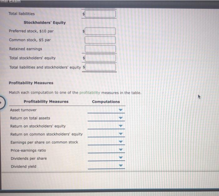 just the computations for common analytical measures, you can figure out many