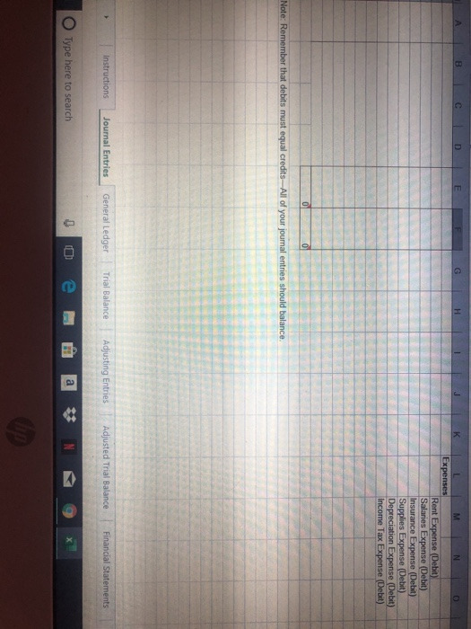 Requirements Sheet in Workbook epare the Journal Entries in the General Journal