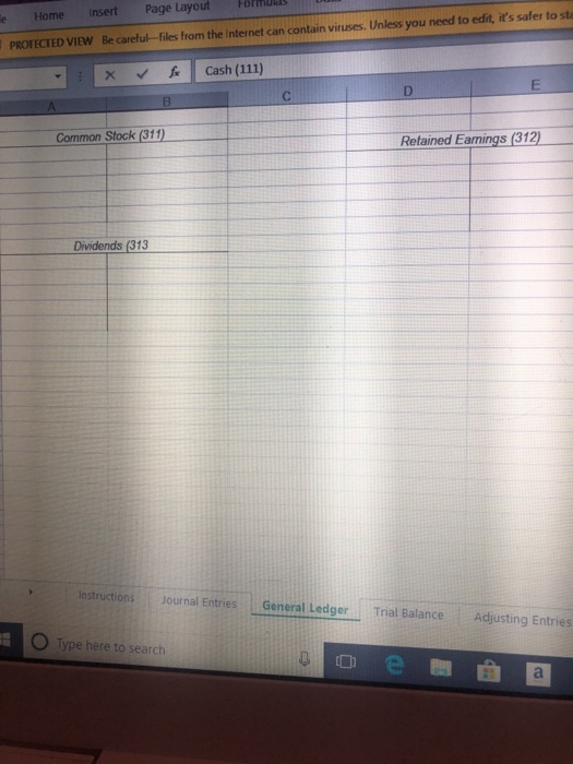 General Ledger Requirement 6-Prepare an Adjusted Trial Balance Requirement 7-Prepare the Financial