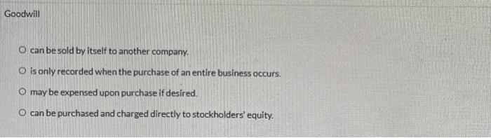 Please answer question #10, showing all work accordingly. Thank you! Goodwill O