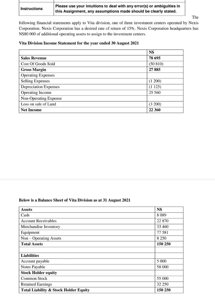 Please use your intuitions to deal with any error(s) or ambiguities