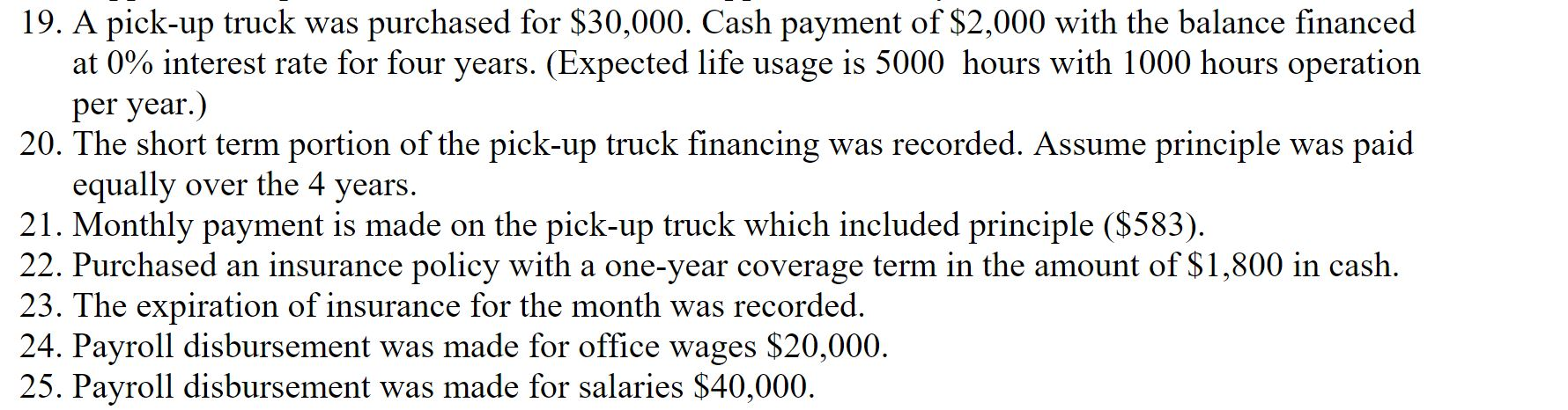  Using the accounts above enter each transaction into a general journal.
