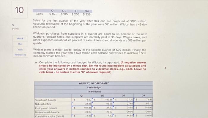 minus sign. Do not round intermediate calculations and enter your answers in
