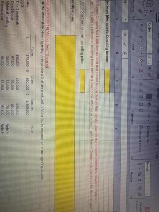 Format as Cell Formatting Table Styles Number Alignment Font Styles A D