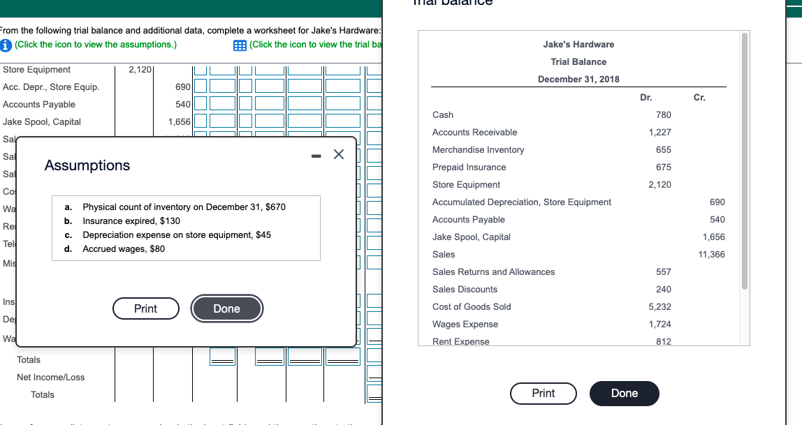 d. For the Income Statement and Balance Sheet columns, remember to include