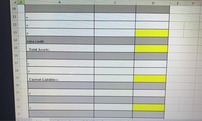 of a bapance sheet, an income statement, and certain ratios. Thank you!