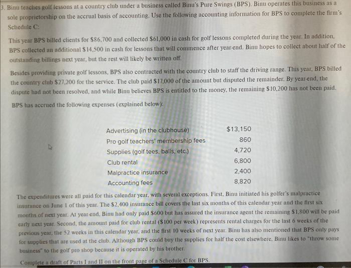 I need help putting this in a schedule C, Thank you so