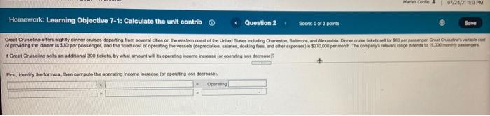 4 contrib Question 1 Score: 0 of 4 ports Excel Ceffersy dinner