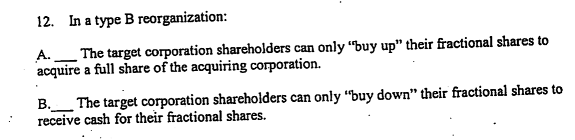 Please answer the # 12-20 multiple choice questions: Textbook: Federal Income Taxation