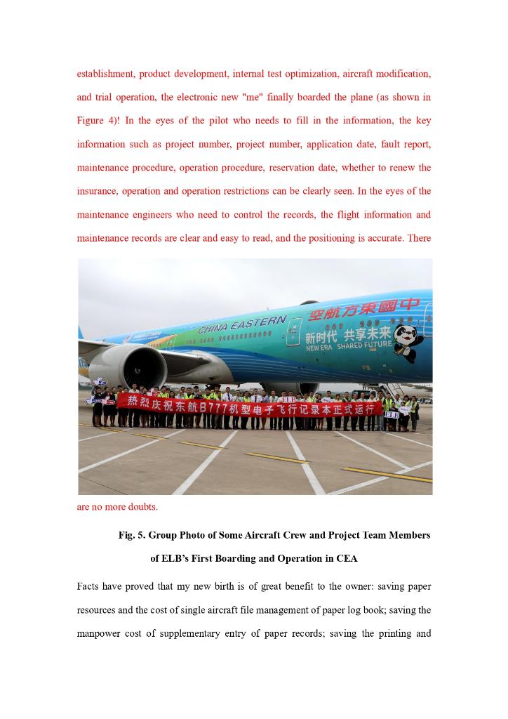 2021, CEA's Boeing 777 fleet began to use Electronic Log Book (ELB),