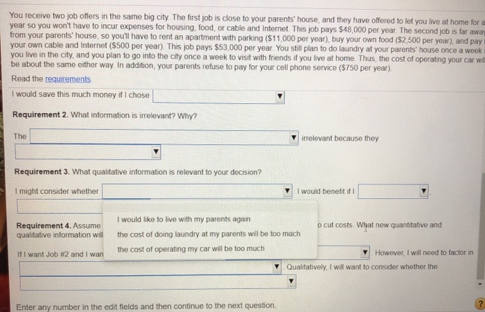 so you won't have to incur expenses for housing, food, or cable