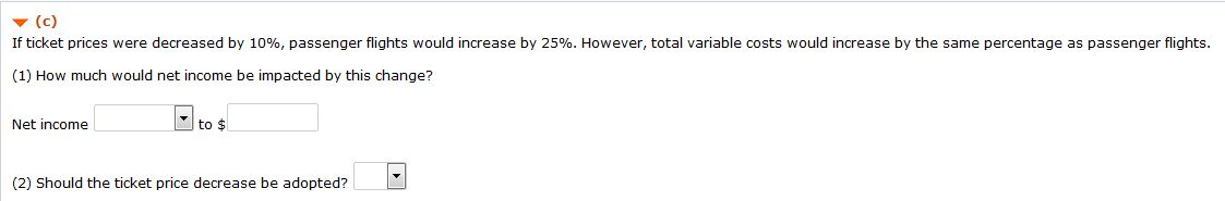 Each month, 40 round-trip flights are made. Shown below is a recent