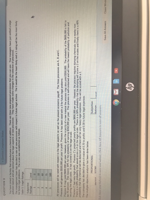  please answer questions by 10:30pm QUESTION 3 stion Completion Status: You