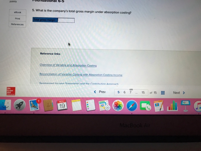 Save & Ex 5 Che 0 Required information The Foundational 15 [LO6-1,