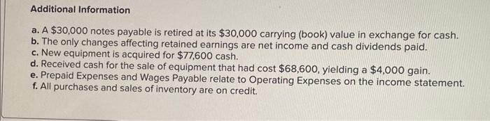 at its $30,000 carrying (book) value in exchange for cash. b. The