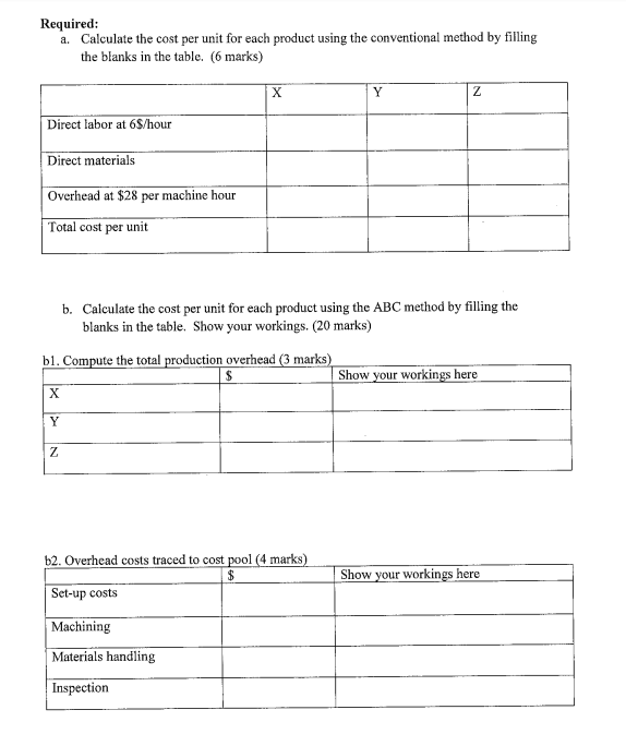 the same production methods and equipment for each. A conventional product costing
