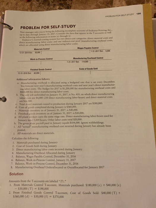  part2 page:136 135 PROBLEM FOR SELF-STUDY PROBLEM FOR SELF-STUDY Your manager