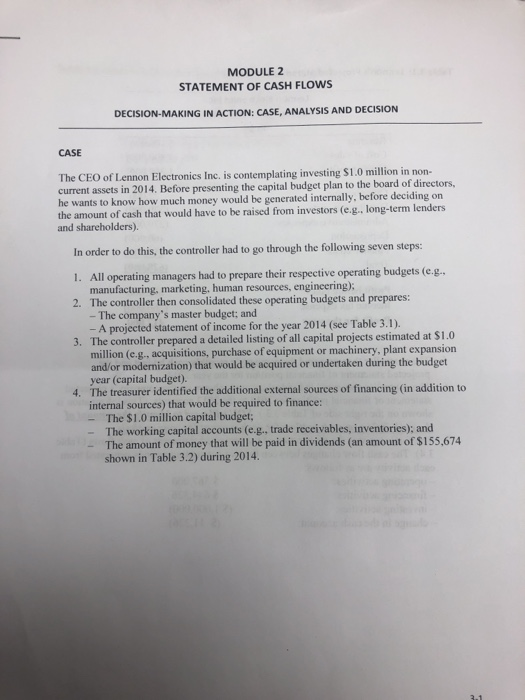  Finance for Non Financial Managers. 2 Page Report Please MODULE 2