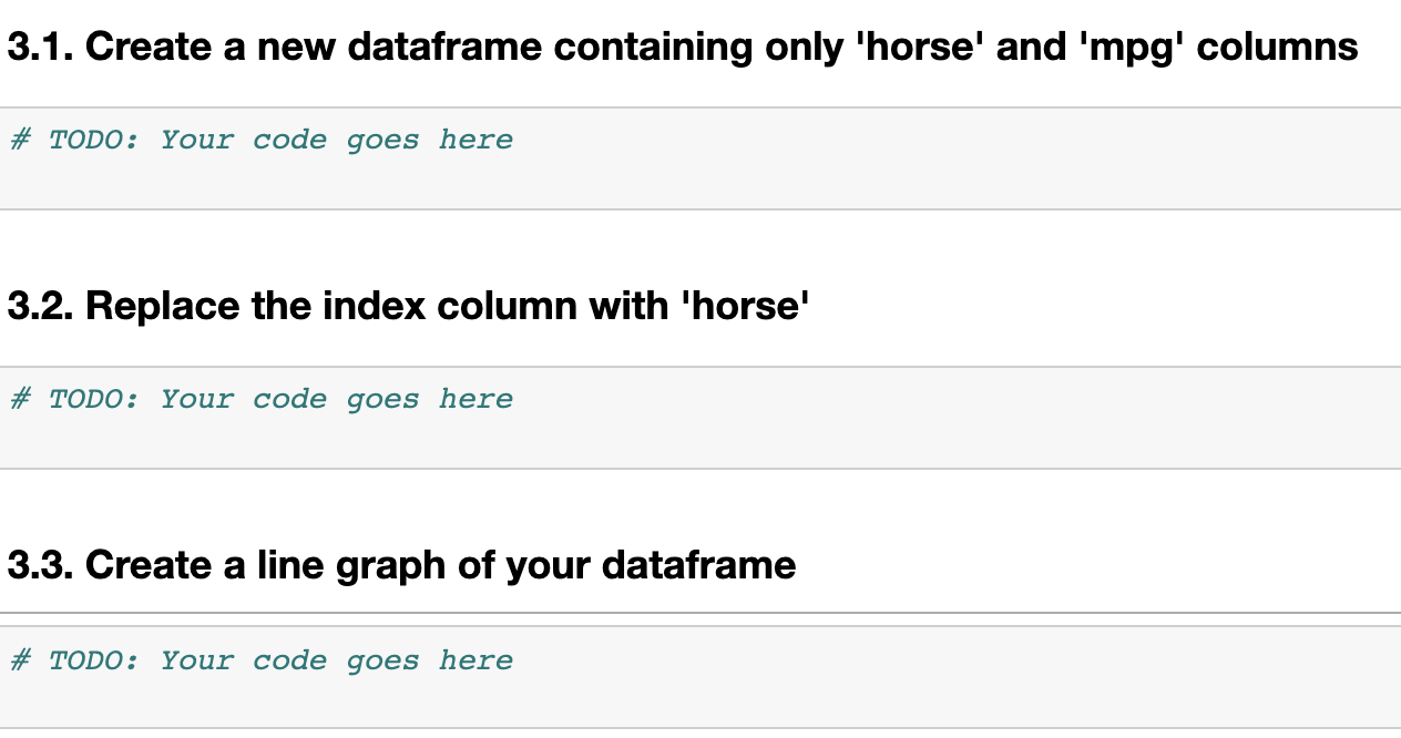(PYTHON AND JUPYTER NOTEBOOK) carsData.csv mpg engine horse weight acceleration year origin