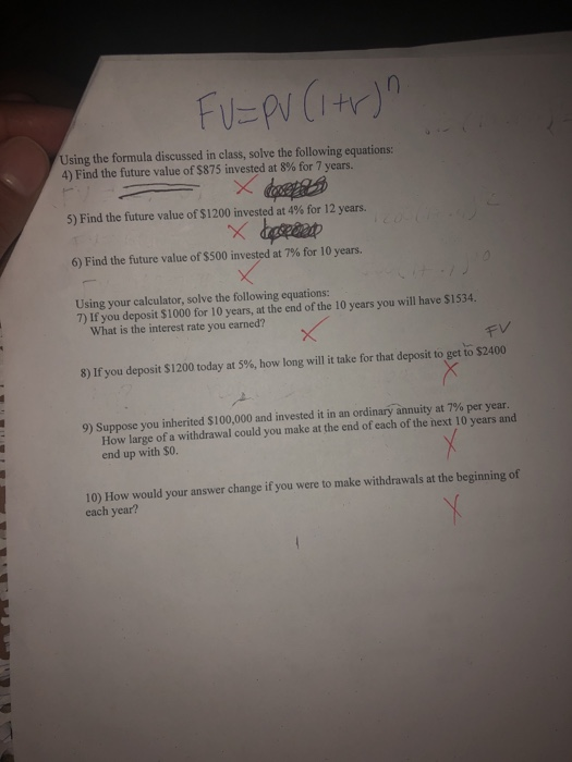 please help solve with steps. - FU=PV (ltr) Using the formula discussed