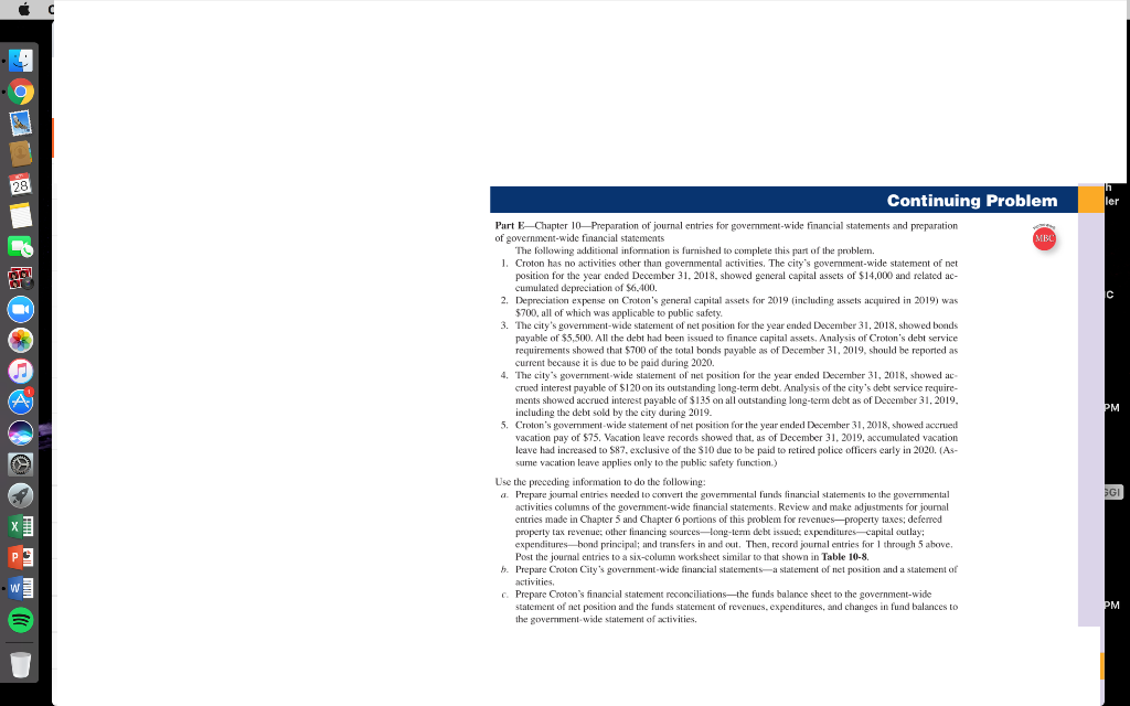 Debt Service Funds), Chapter 9 (covering preparation of fund finan cial statements),