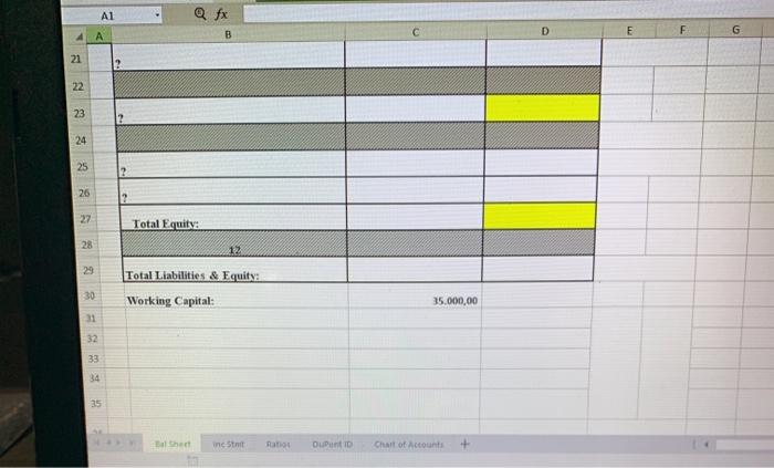 have a great day! 3 SUNSET CORP. 4 Balance Sheet as of