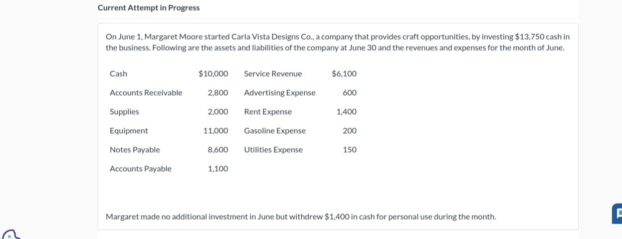  Current Attempt in Progress On June 1, Margaret Moore started Carla