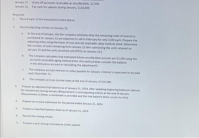 THAN IN THE TEXT!!! On January 1, 2024, the general ledger of