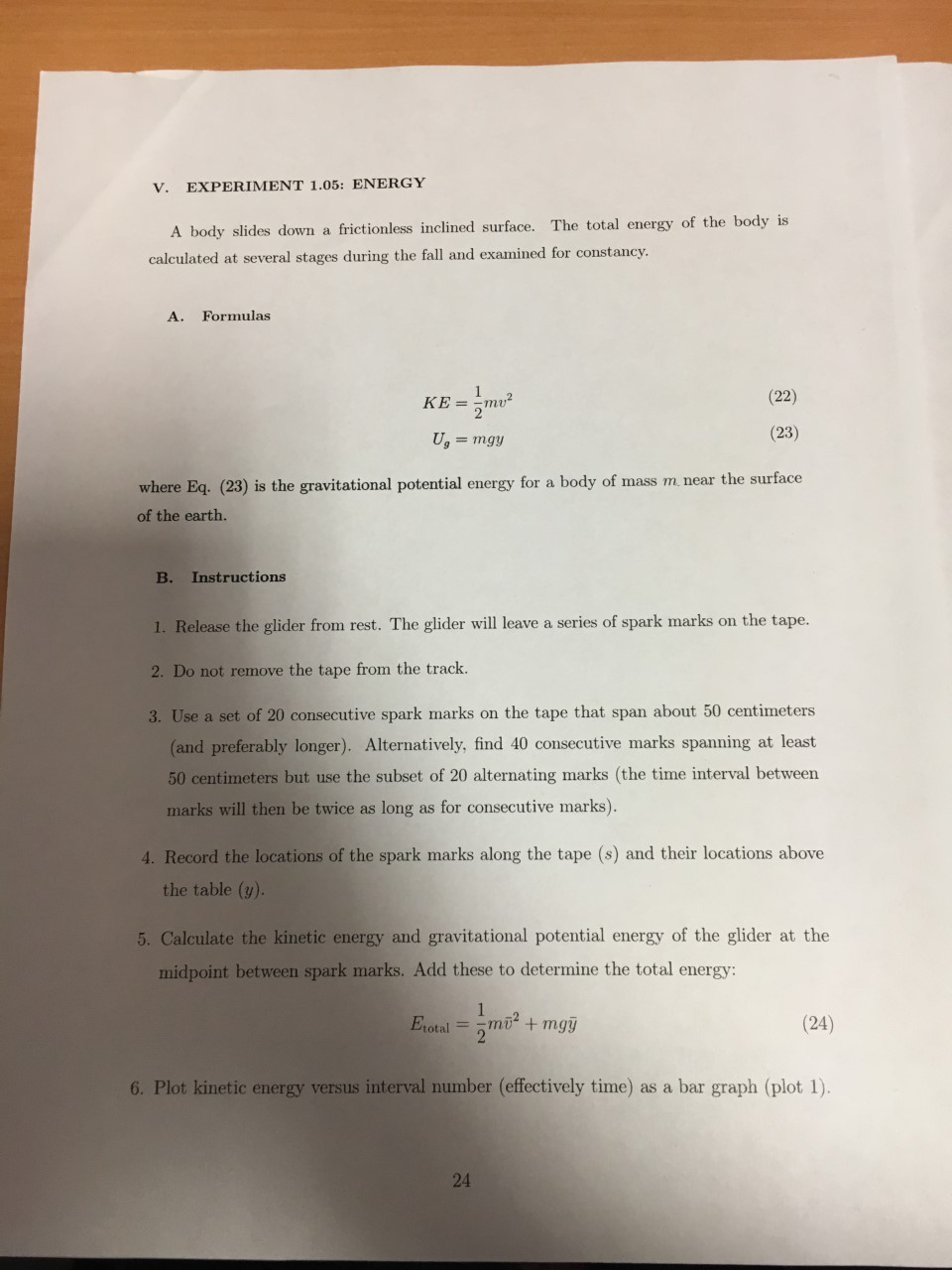 Need help completing this Physics Energy report. Measurement provided and some
