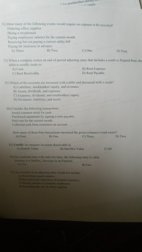transaction involve cash)? Borrowed S50,000 from the bank Purchased $12.000 in supplies