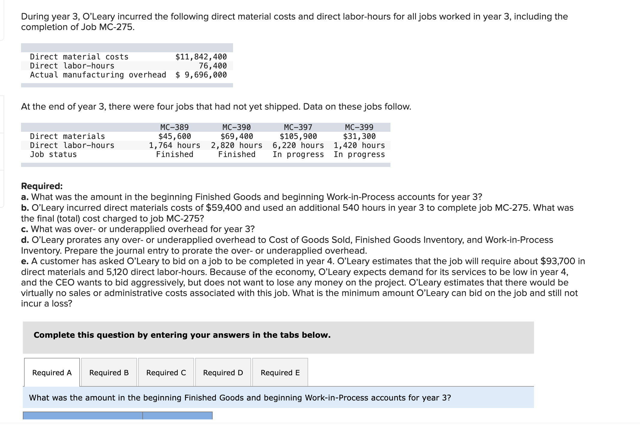 and Decision Making (LO 7-2, 3) O'Leary Corporation manufactures special purpose portable