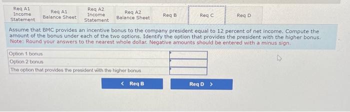the two options. Identify the option that provides the president with the