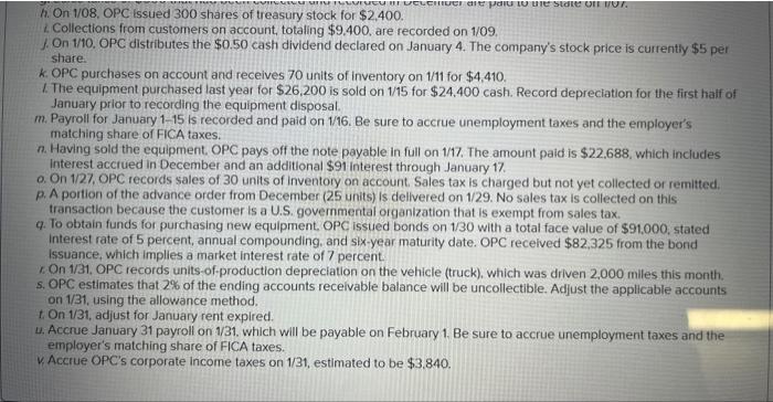 prepared on December 31, at the end of its first year of